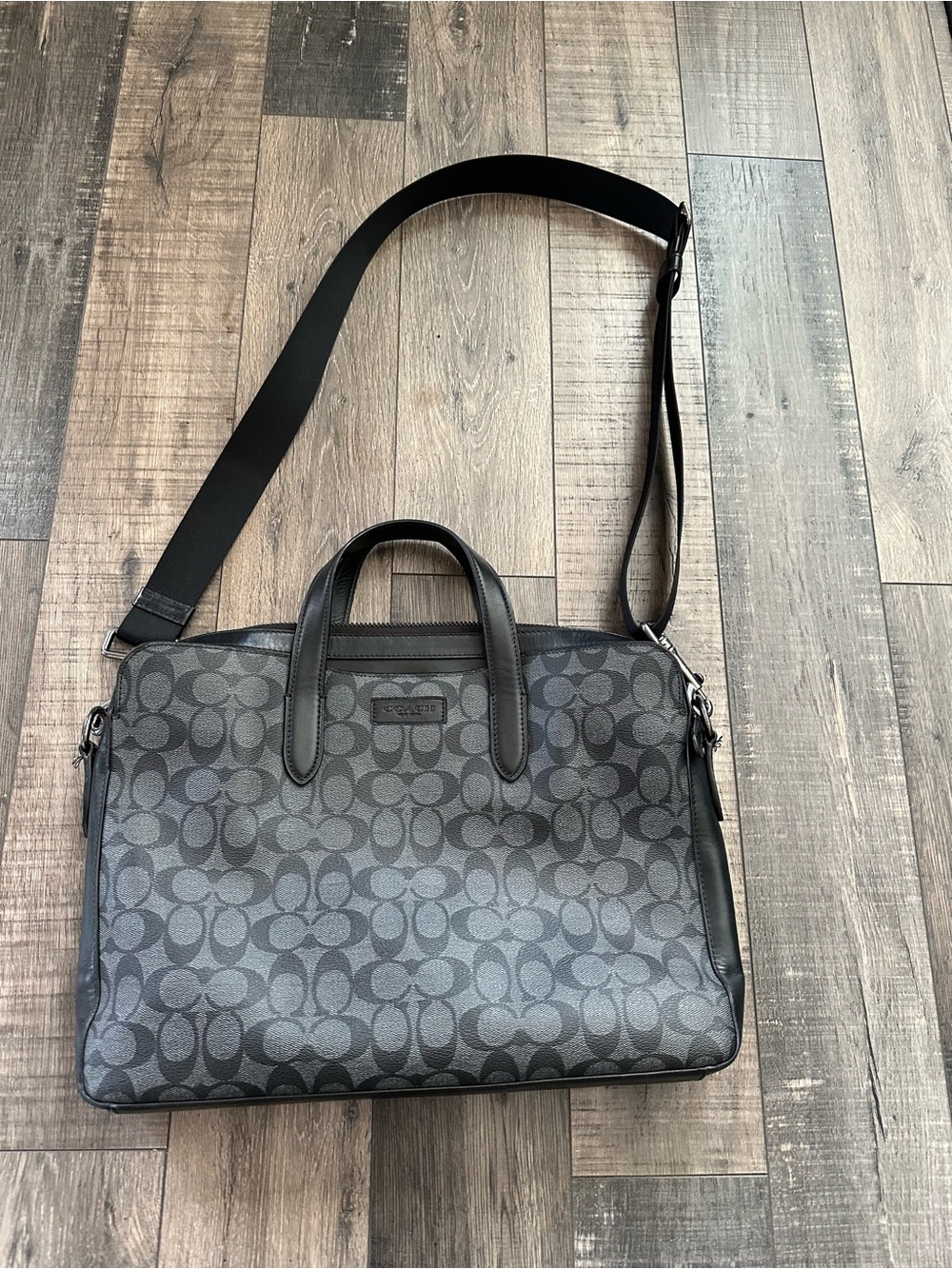 Coach Graham Slim Briefcase in Black Signature Canvas-EXCELLENT CONDITION - Picture 9 of 14